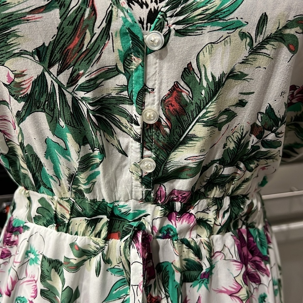 Sunday Mi Amor Tropical Floral Maxi Dress Small Boho Resort Rayon - Picture 5 of 13